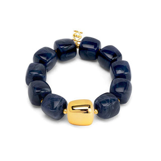 Tessa Puffy Square Beaded Stretch Bracelet - Annie Jack TX