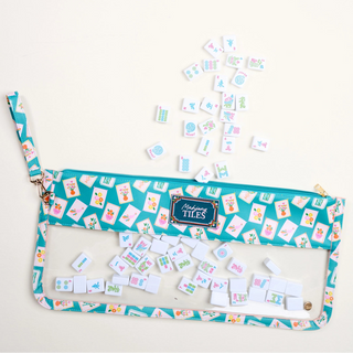 Mahjong Tile Keeper Pouch-Sicily Stripes - Annie Jack TX
