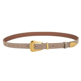 Grey suede belt
