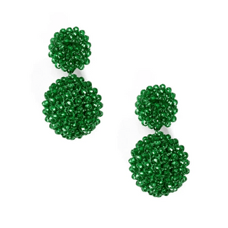 Woven Crystal Ball Drop Earring - Annie Jack TX