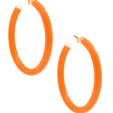 Large Lucite Open Hoop Earring - Annie Jack TX