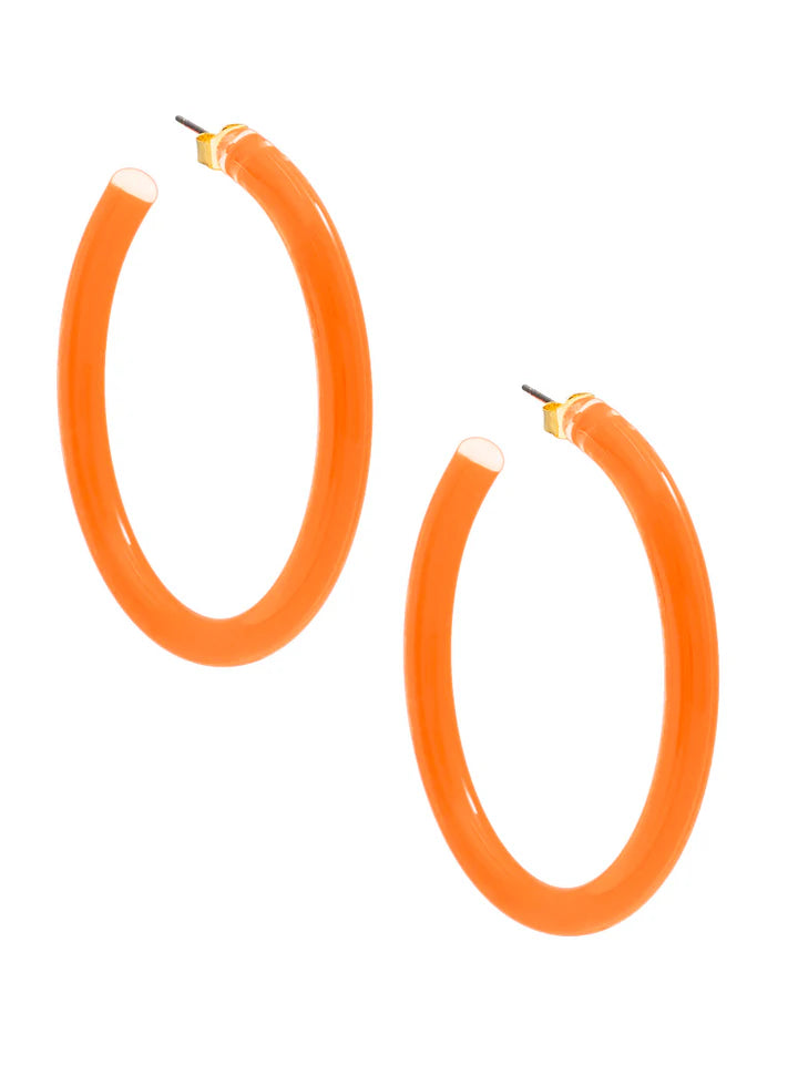 Large Lucite Open Hoop Earring - Annie Jack TX