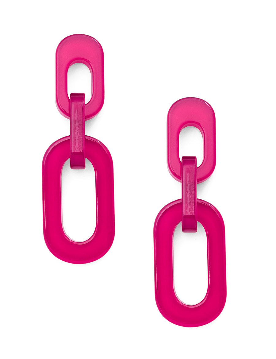 Resin Cable Chain Drop Earring - Annie Jack TX