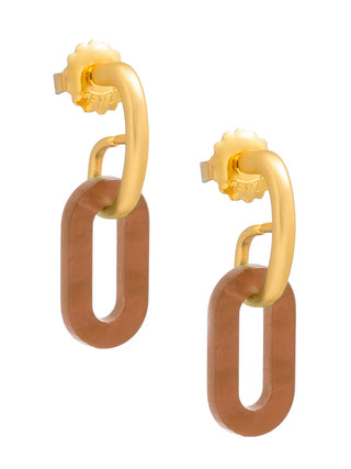 Marbled Resin Link Drop Earring - Annie Jack TX