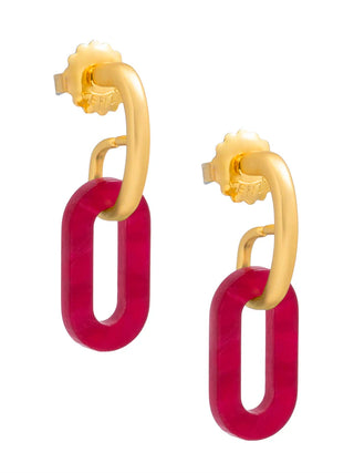 Marbled Resin Link Drop Earring - Annie Jack TX