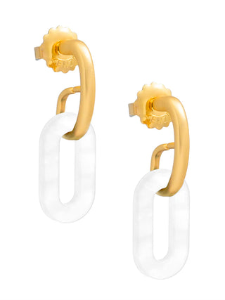 Marbled Resin Link Drop Earring - Annie Jack TX