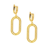 Pave Oval Two Link Drop Earring - Annie Jack TX