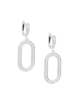 Pave Oval Two Link Drop Earring - Annie Jack TX