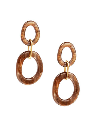 Sculpted Oversize Resin Oval Link Drop Earring - Annie Jack TX