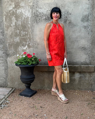 Coral Beach Inspired Halter Dress Coral / L