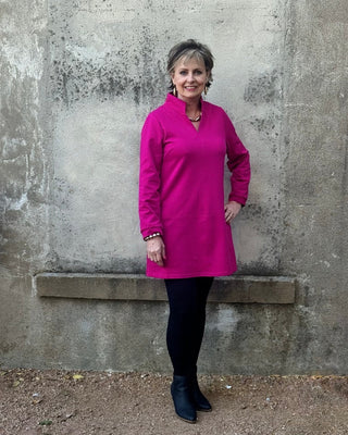 V - Neck Long Sleeve Super Soft Dress - Annie Jack TX