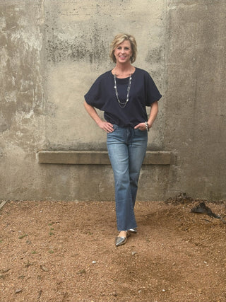 Dolman Sleeve Drawstring Top - Annie Jack TX