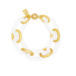 Multi-Color Resin Oval Link Bracelet - Annie Jack TX