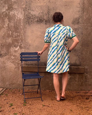 The Seaside Stripe Collared Button - Down Dress - Annie Jack TX