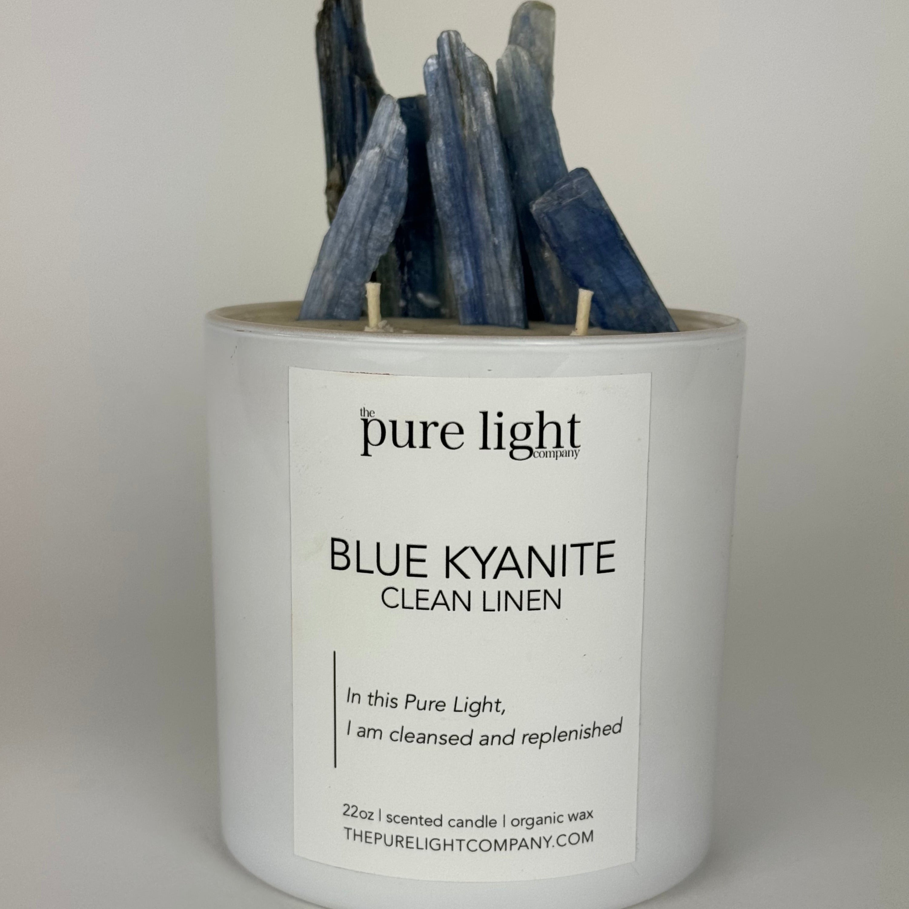 Blue Kyanite Candle - Annie Jack TX