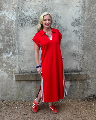 The Sporty Ruby Striped Maxi Dress - Annie Jack TX