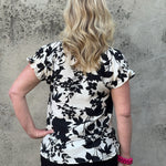 China Collar Print Top - Annie Jack TX