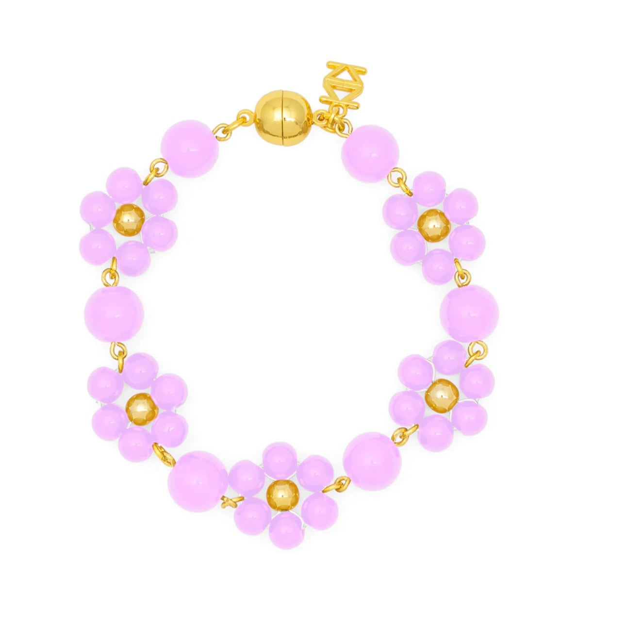 Glass Bead Flower Bracelet - Annie Jack TX