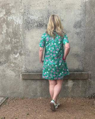 Meadow Bloom Floral Button - Down Shift Dress - Annie Jack TX