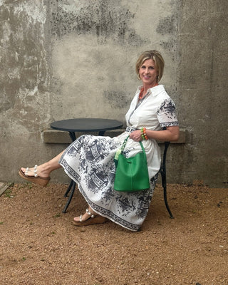 Waverly Floral Button - Down Midi Dress - Annie Jack TX