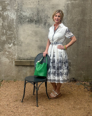 Waverly Floral Button - Down Midi Dress - Annie Jack TX