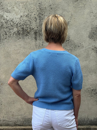 Textured StarFish Button Down Sweater - Annie Jack TX