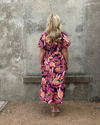 Vibrant Short Sleeve Dress - Annie Jack TX