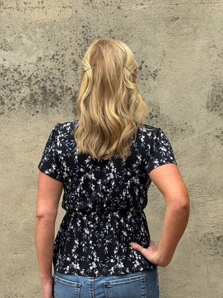 Floral Ruched Waist Top - Annie Jack TX