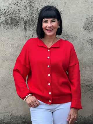 Lightweight Button - Up Cardigan – Essential Layering Knit - Annie Jack TX