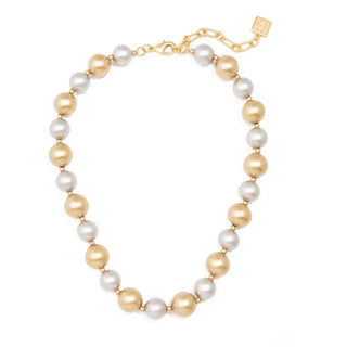 Matte Metal Beaded Collar Necklace - Annie Jack TX