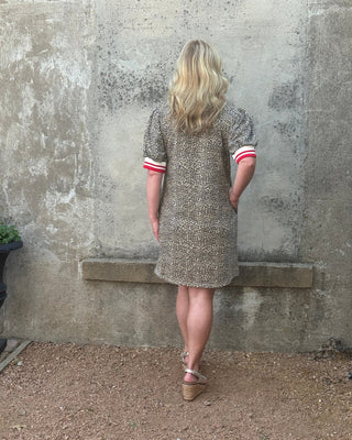 Zip Collar Animal Print Dress - Annie Jack TX