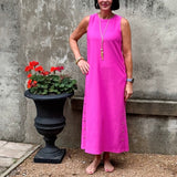 Sleeveless Summer Dress with Button Detail - Annie Jack TX