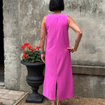 Sleeveless Summer Dress with Button Detail - Annie Jack TX