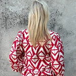 Bold Print V Neck Top - Annie Jack TX