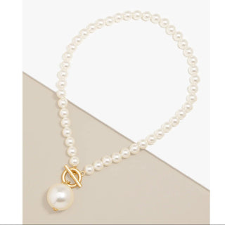 Pearl Pendant Collar Necklace - Annie Jack TX