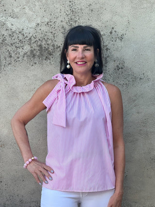 Bridget Stripe Sleeveless Top - Annie Jack TX