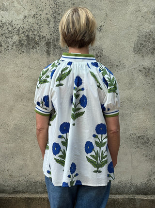 Floral Print Half Zip Top - Annie Jack TX