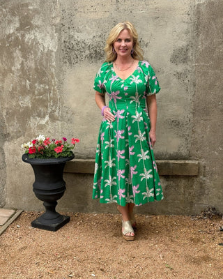Palm Island Cinched Midi Dress - Annie Jack TX