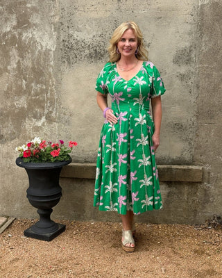 Palm Island Cinched Midi Dress - Annie Jack TX