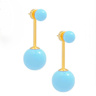 Double Sphere Drop Earring - Annie Jack TX