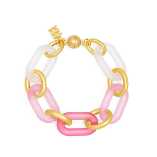 Multi - Color Resin Oval Link Bracelet - Annie Jack TX