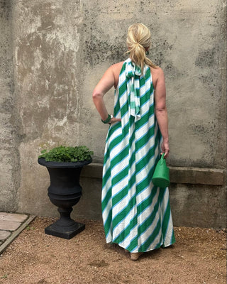Seaside Striped Halter Maxi Dress - Annie Jack TX