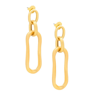 Hammered Oval Link Earring - Annie Jack TX