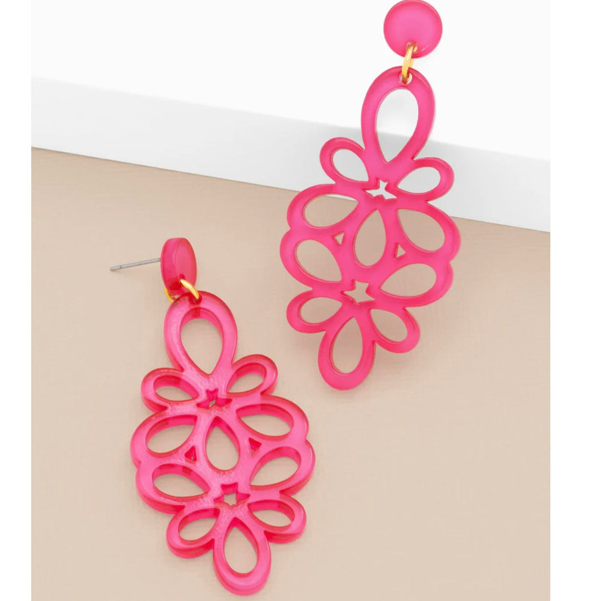 Resin Blooming Flower Drop Earring  E2690 - Annie Jack TX