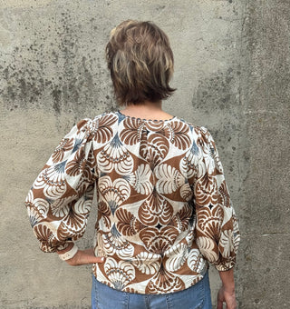 3/4 Sleeve V Neck With Ric-Rac Trim - Annie Jack TX