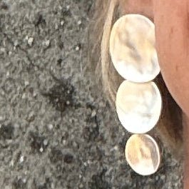 Silver Graduated Disc Earring - Annie Jack TX