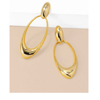 Oval Door Knocker Drop Earring - Annie Jack TX
