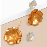 Mixed Metallic Double Flower Earring - Annie Jack TX