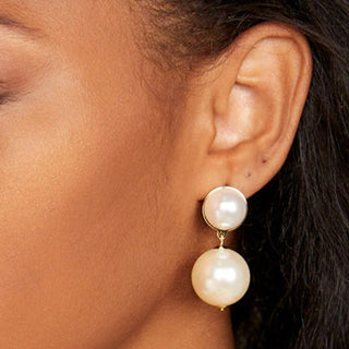 Double Pearl Drop Earring - Annie Jack TX