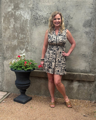 Tropical Island Escape Zip-Front Dress - Annie Jack TX